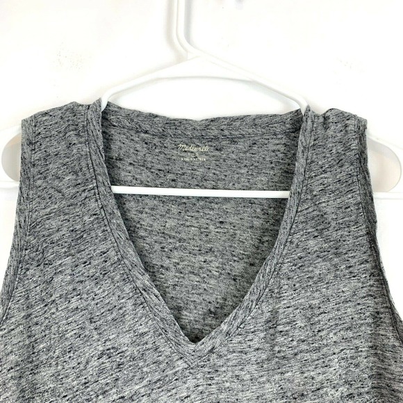 madewell gray spacedye vneck tank top small - Picture 2 of 4